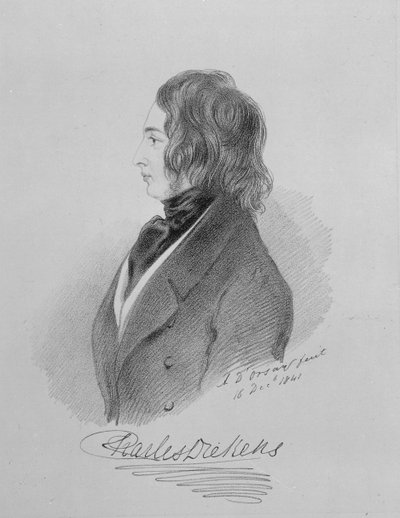 Portrait of Charles Dickens, 16th December 1841 by Alfred d